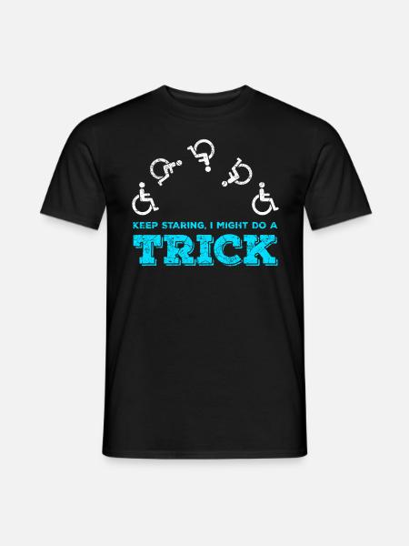 Rollstuhl Rollstuhlfahrer Behinderung Geschenk - Männer T-Shirt - Schwarz