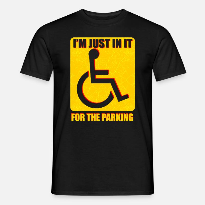 Rollstuhl Rollstuhlfahrer Behinderung Geschenk - Männer T-Shirt - Schwarz
