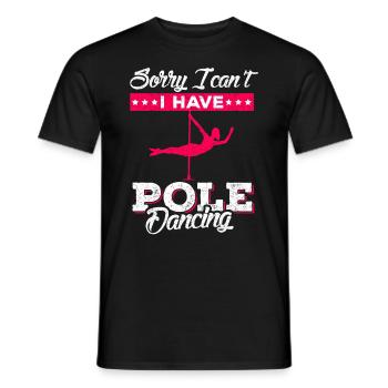 Pole dance dancer dancing pole fitness workout - T-shirt homme - noir - Devant - AI Model Male 178 light (178cm)