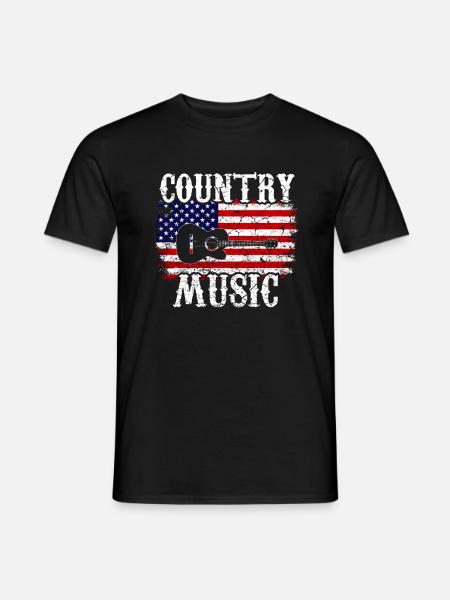 Country Musik Western Rodeo USA - Männer T-Shirt - Schwarz
