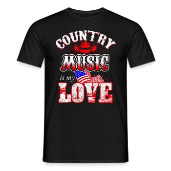 Country Musik Western Rodeo Cowboy USA - Männer T-Shirt - Schwarz - Vorne - AI Model Male 178 light (178cm)