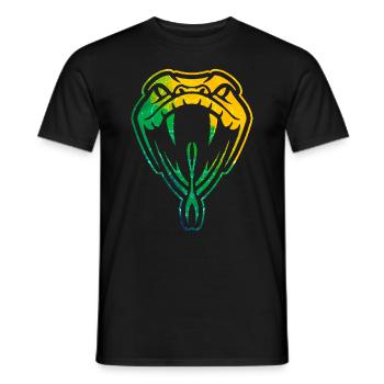 Tête de serpent serpent vipères venimeuses reptiles - T-shirt homme - noir - Devant - AI Model Male 178 light (178cm)