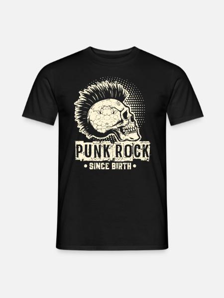 Punk Music Retro Punk Rock Skull Gift 1 - T-shirt homme - noir