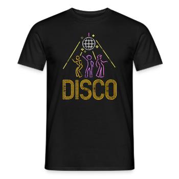 Disco Queen Party Music Club Dancing 70s Retro - Men's T-Shirt - black - Front - AI Model Male 178 light (178cm)