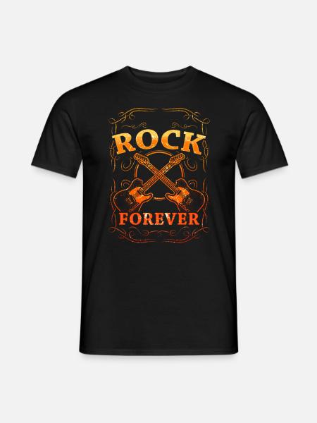 Cadeau de guitare rock légende rock and roll - T-shirt homme - noir