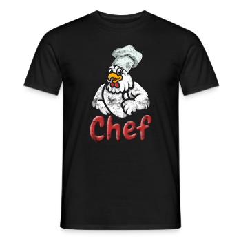 Chef poulet cuisson cuisine cuisson cadeau - T-shirt homme - noir - Devant - AI Model Male 178 light (178cm)