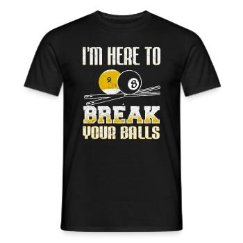Billiard retro billiard player snooker pool - Men's T-Shirt - black - Front - AI Model Male 178 light (178cm)