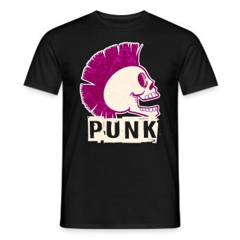 Punk Musik Einhorn Girl Punker Rock Anarchie - Männer T-Shirt - Schwarz - Vorne - AI Model Male 178 light (178cm)