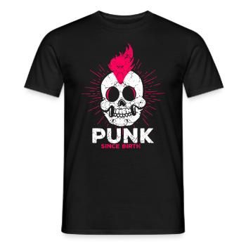 Punk rock music punk rocker punks punk gift - Men's T-Shirt - black - Front - AI Model Male 178 light (178cm)