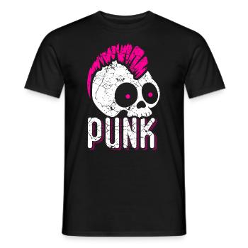 Punk rock music punk rocker punks punk gift - Men's T-Shirt - black - Front - AI Model Male 178 light (178cm)