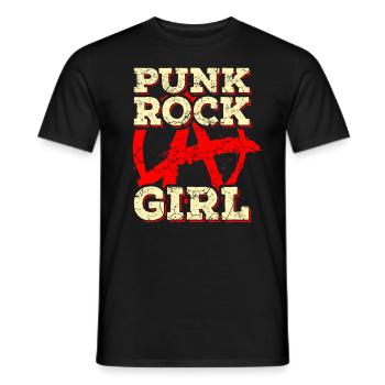 Punk rock music punk rocker punks punk gift - Men's T-Shirt - black - Front - AI Model Male 178 light (178cm)