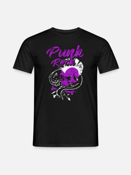 Punkrock Punk Punker Musik Retro Punks - Männer T-Shirt - Schwarz