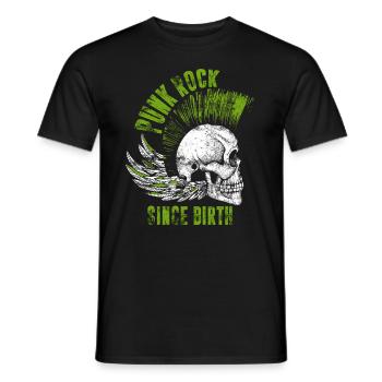 Punk rock punk punker music retro punks - Men's T-Shirt - black - Front - AI Model Male 178 light (178cm)