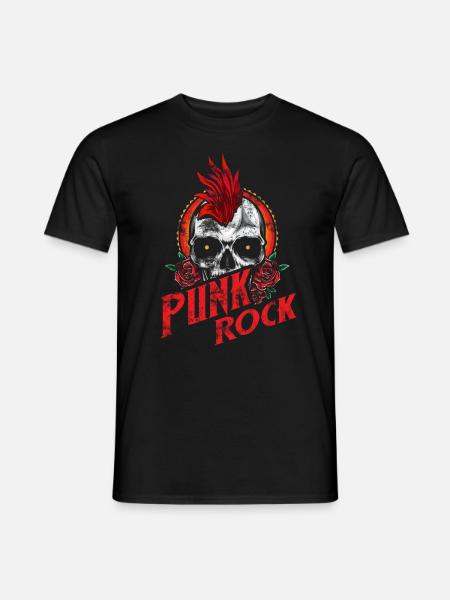 Punk skull punk rock punks punk rocker - Men's T-Shirt - black