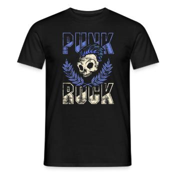 Punk Totenkopf Punkrock Punks Punkrocker - Männer T-Shirt - Schwarz - Vorne - AI Model Male 178 light (178cm)