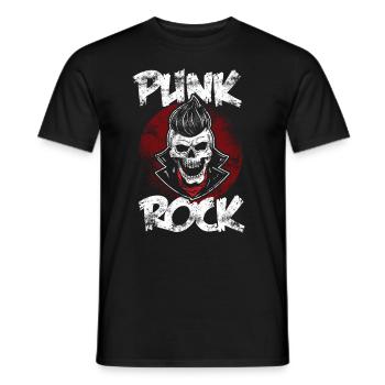 Punk Punrkocker Skull Punks Punk Music - Men's T-Shirt - black - Front - AI Model Male 178 light (178cm)