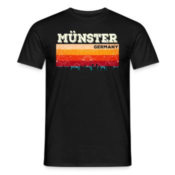 Mein Münster Skyline Deutschland Heimat Stadt - Männer T-Shirt - Schwarz - Vorne - AI Model Male 178 light (178cm)