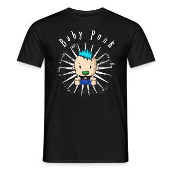 Punk Punks Punker Punkrock Punkrocker Anarchie - Männer T-Shirt - Schwarz - Vorne - AI Model Male 178 light (178cm)