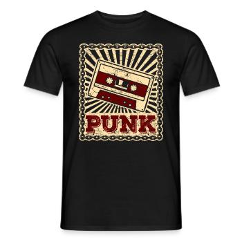 Punk Punks Punker Punkrock Punkrocker Anarchie 1 - Männer T-Shirt - Schwarz - Vorne - AI Model Male 178 light (178cm)