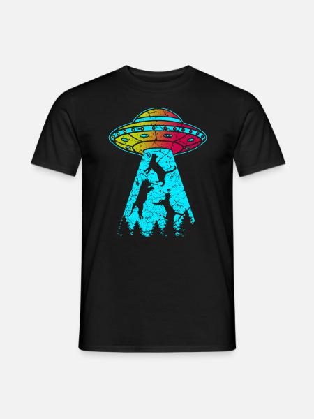 Alien Ufo Space Alien Animal Space - Men's T-Shirt - black