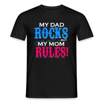 Guitare cadeau fête des pères Rock Dad Rock and Roll - T-shirt homme - noir - Devant - AI Model Male 178 light (178cm)