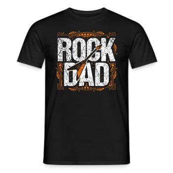 Cadeau de fête des pères Rock Dad Rock and Roll - T-shirt homme - noir - Devant - AI Model Male 178 light (178cm)