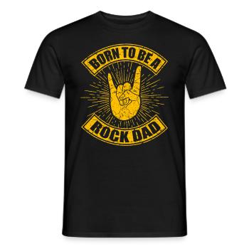 Rock Papa Rock et Roll Fête des Pères Cadeaux - T-shirt homme - noir - Devant - AI Model Male 178 light (178cm)
