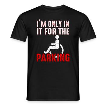 Cadeau handicap handicap humour en fauteuil roulant - T-shirt homme - noir - Devant - AI Model Male 178 light (178cm)