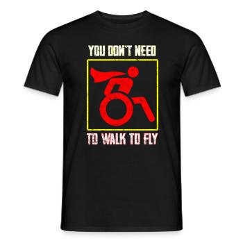 Cadeau handicap handicap humour en fauteuil roulant - T-shirt homme - noir - Devant - AI Model Male 178 light (178cm)