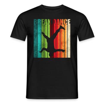 Breakdance danse hip hop rap 80s 90s - T-shirt homme - noir - Devant - AI Model Male 178 light (178cm)