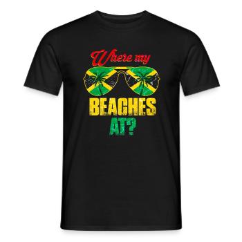Jamaïque Caraïbes Vacances Jamaïque Rasta Reagge - T-shirt homme - noir - Devant - AI Model Male 178 light (178cm)