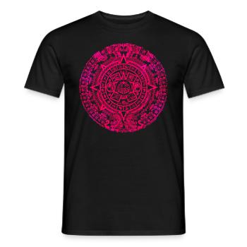 Aztec Mayan Aztec Calendar Mexico - Men's T-Shirt - black - Front - AI Model Male 178 light (178cm)