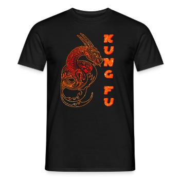 Kung Fu Drache China Kampfkunst Kampfsport - Männer T-Shirt - Schwarz - Vorne - AI Model Male 178 light (178cm)