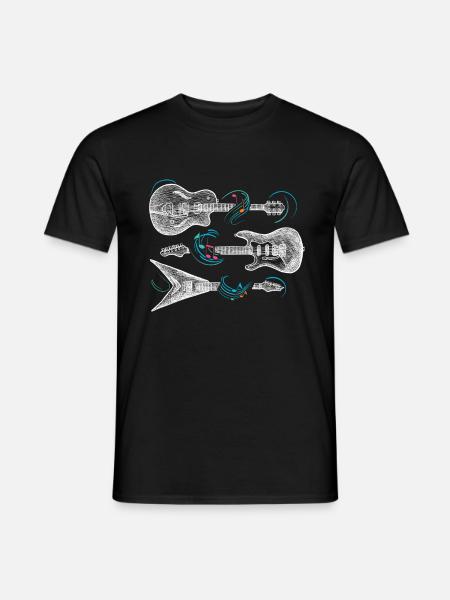Rock n roll rock music rock and roll guitarist - Men's T-Shirt - black
