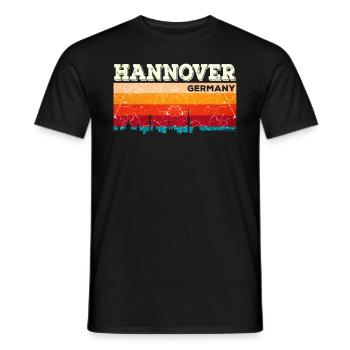 Hannover Heimatstadt Deutschland - Männer T-Shirt - Schwarz - Vorne - AI Model Male 178 light (178cm)