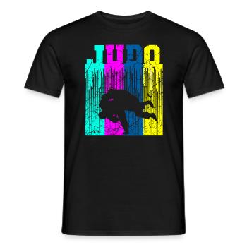 Judo - Men's T-Shirt - black - Front - AI Model Male 178 light (178cm)