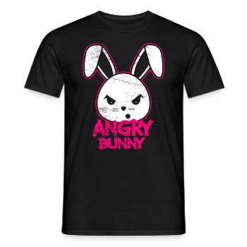 Hase Bößes Kaninchen Horror Halloween Ostern - Männer T-Shirt - Schwarz - Vorne - AI Model Male 178 light (178cm)