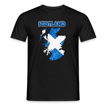 Scotland Flag Scottish Coat of Arms Scots - Men's T-Shirt - black - Front - AI Model Male 178 light (178cm)