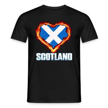 Drapeau de l'Écosse Armoiries écossaises Écossais - T-shirt homme - noir - Devant - AI Model Male 178 light (178cm)