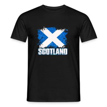 Scotland Flag Scottish Coat of Arms Scots - Men's T-Shirt - black - Front - AI Model Male 178 light (178cm)