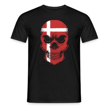 Danemark Drapeau drapeau danois Scandinavie Vacances - T-shirt homme - noir - Devant - AI Model Male 178 light (178cm)