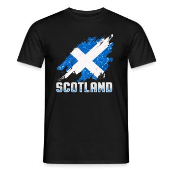 Scotland Flag Scottish Coat of Arms Scots - Men's T-Shirt - black - Front - AI Model Male 178 light (178cm)