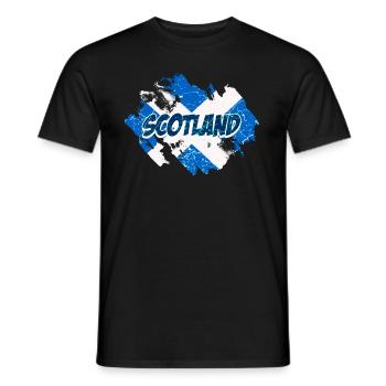 Drapeau de l'Écosse Armoiries écossaises Écossais - T-shirt homme - noir - Devant - AI Model Male 178 light (178cm)