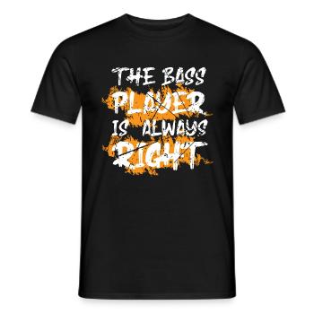 Bass Guitar Bassist Player EADG Bassists - Men's T-Shirt - black - Front - AI Model Male 178 light (178cm)