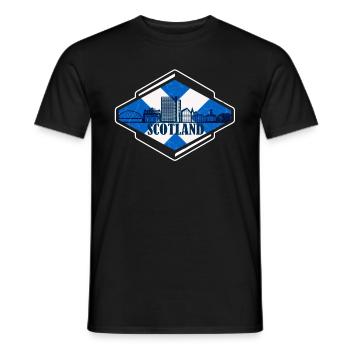 Schottland Flagge Schottisches Wappen Schotten - Männer T-Shirt - Schwarz - Vorne - AI Model Male 178 light (178cm)