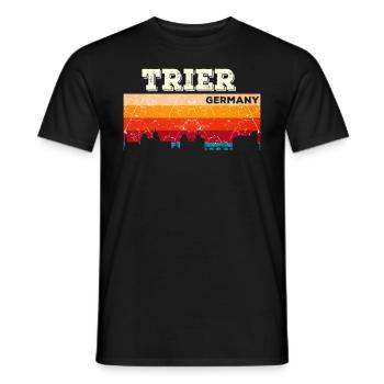 Trèves Skyline Ville natale Allemagne Villes - T-shirt homme - noir - Devant - AI Model Male 178 light (178cm)