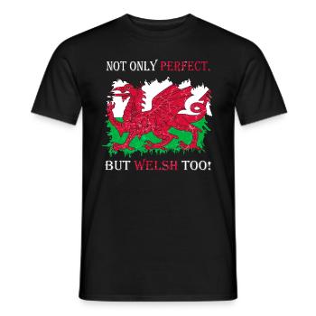Drapeau du Pays de Galles St Davids Day Cymraeg armoiries galloises - T-shirt homme - noir - Devant - AI Model Male 178 light (178cm)