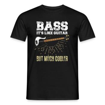 Bass Gitarre Cooler Bassist Bassisten Musiker - Männer T-Shirt - Schwarz - Vorne - AI Model Male 178 light (178cm)