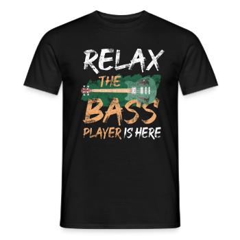 Bass guitar bass player EADG bassist bassist - Men's T-Shirt - black - Front - AI Model Male 178 light (178cm)