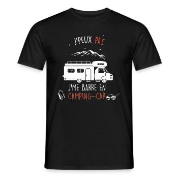 Camping J'Peux Pas j'ai Camping-car Humour Papa - T-shirt homme - noir - Devant - AI Model Male 178 light (178cm)